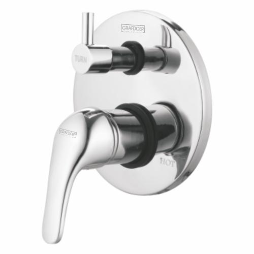 Single Lever Concealed Mixer & Diverter exposed parts kit consisting of operating lever & wall flange Chrome